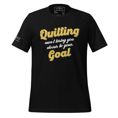 Quitting Won't Bring You Closer Men's Motivational Black T-Shirt