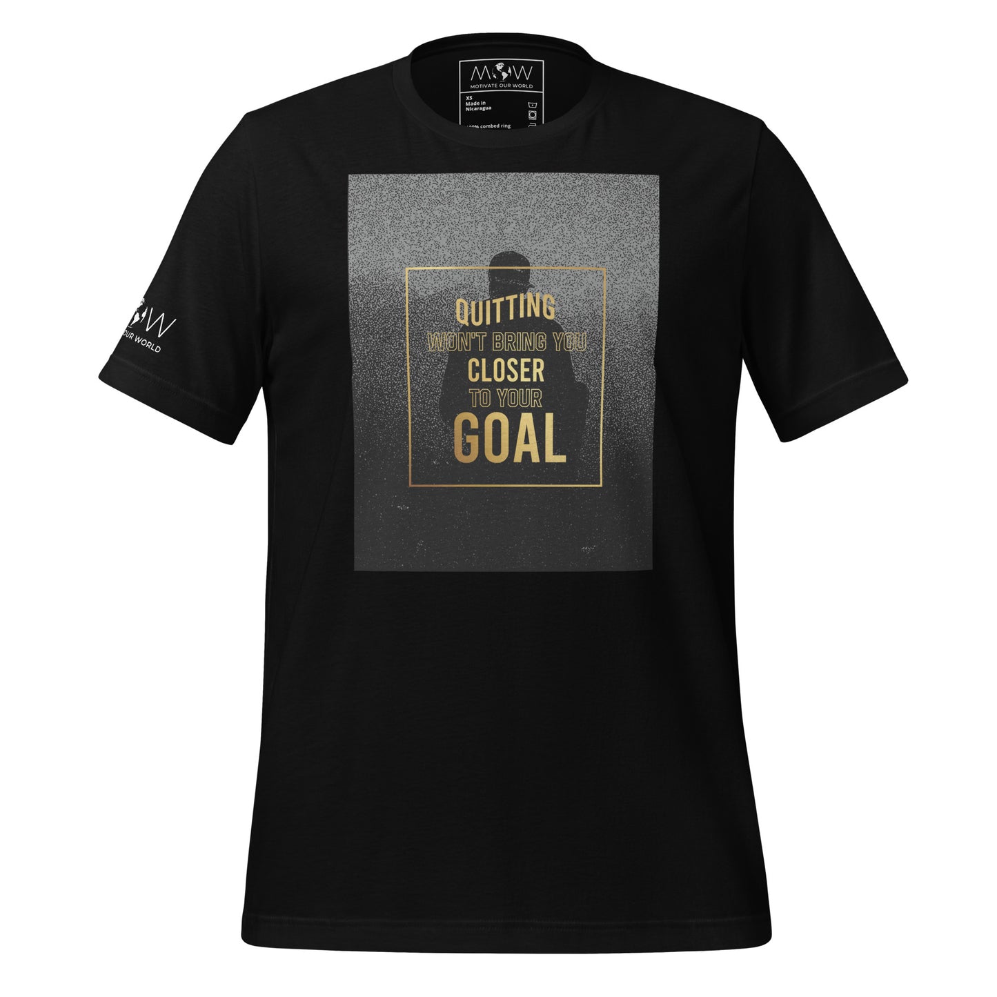 Quitting Won't Bring You Closer Men's Motivational Black T-Shirt