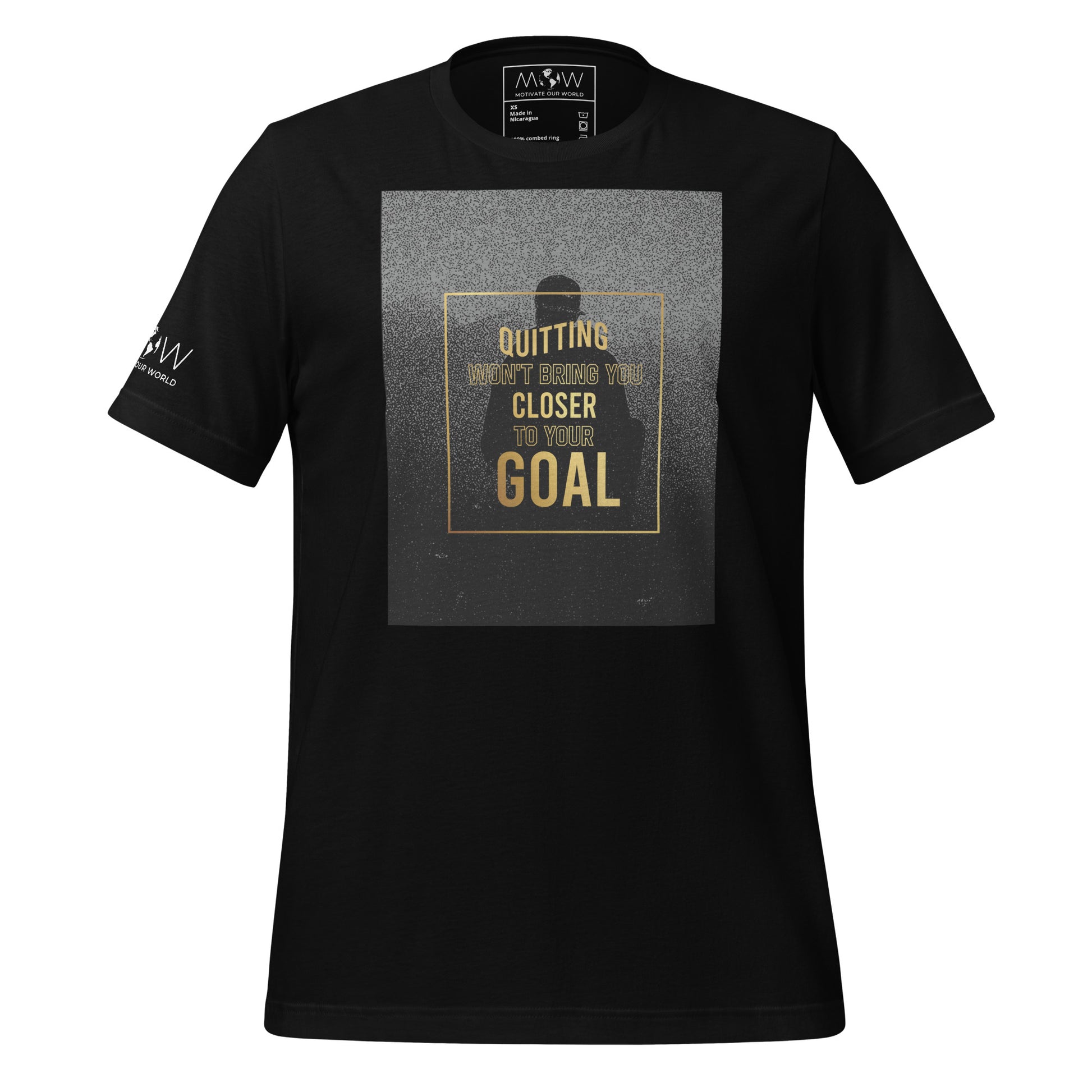 Quitting Won't Bring You Closer Men's Motivational Black T-Shirt