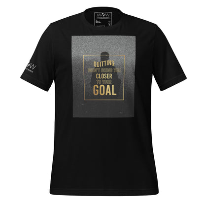 Quitting Won't Bring You Closer Men's Motivational Black T-Shirt