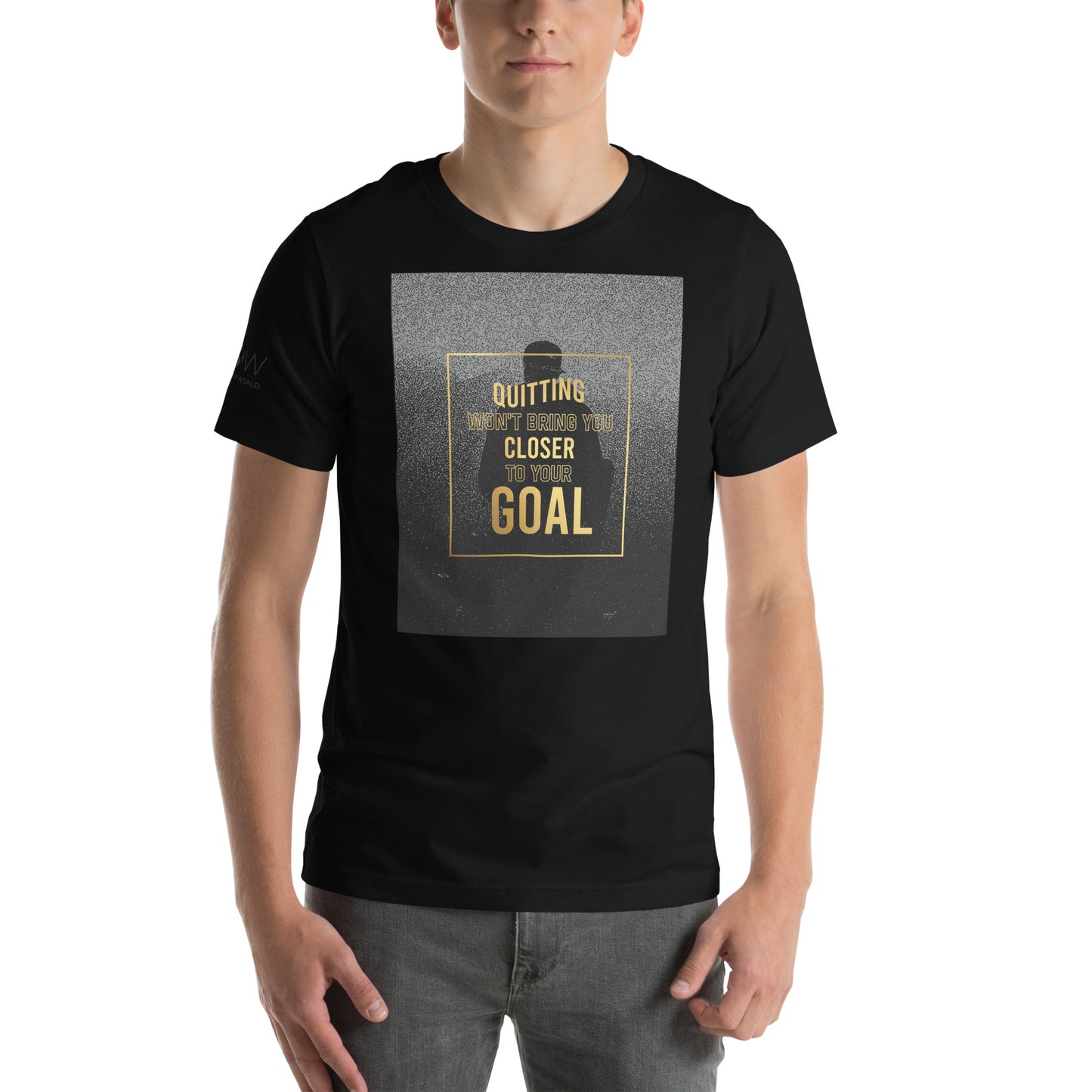 Quitting Won't Bring You Closer Men's Motivational Black T-Shirt