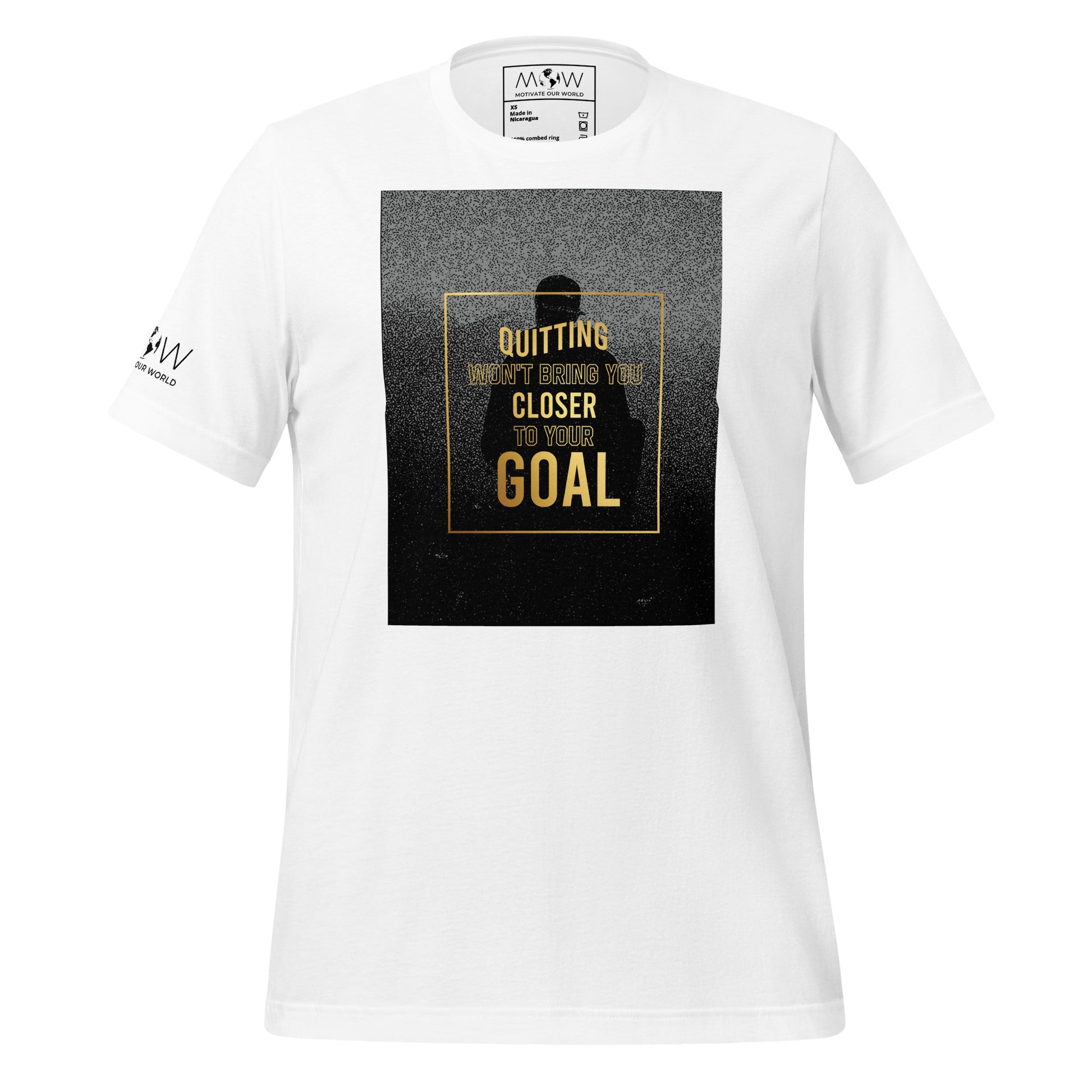 Quitting Won't Bring You Closer Men's Motivational White T-Shirt