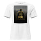 Quitting Won't Bring You Closer White Motivational Women’s T-Shirt - Modern Gold Frame Design