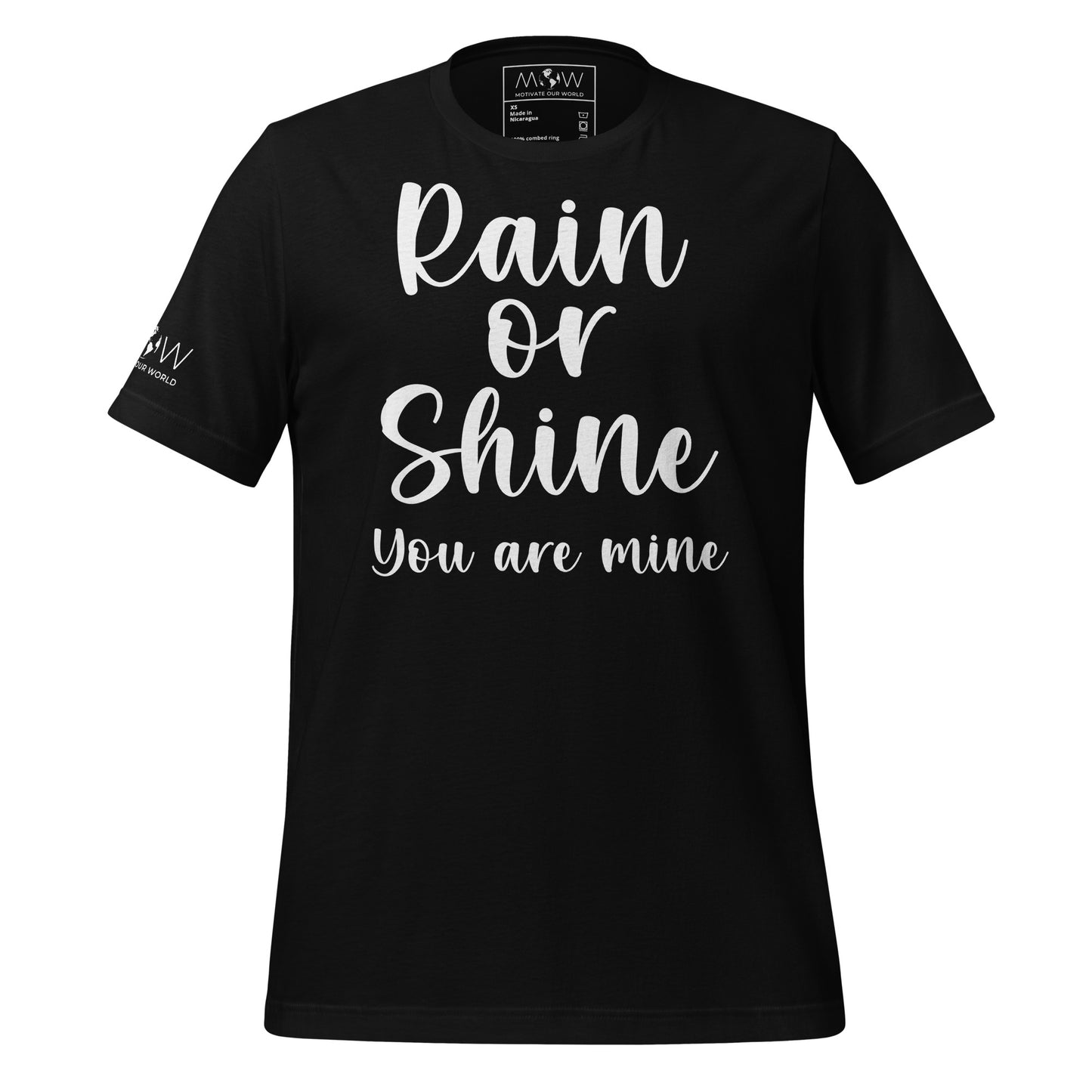 Rain Or Shine You Black Motivational Men's T-Shirt