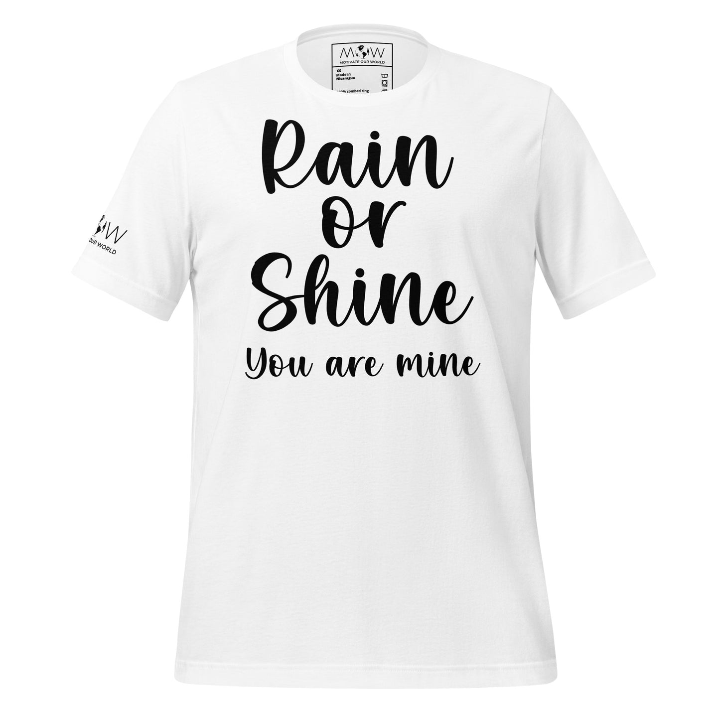 Rain Or Shine You White Motivational Men's T-Shirt
