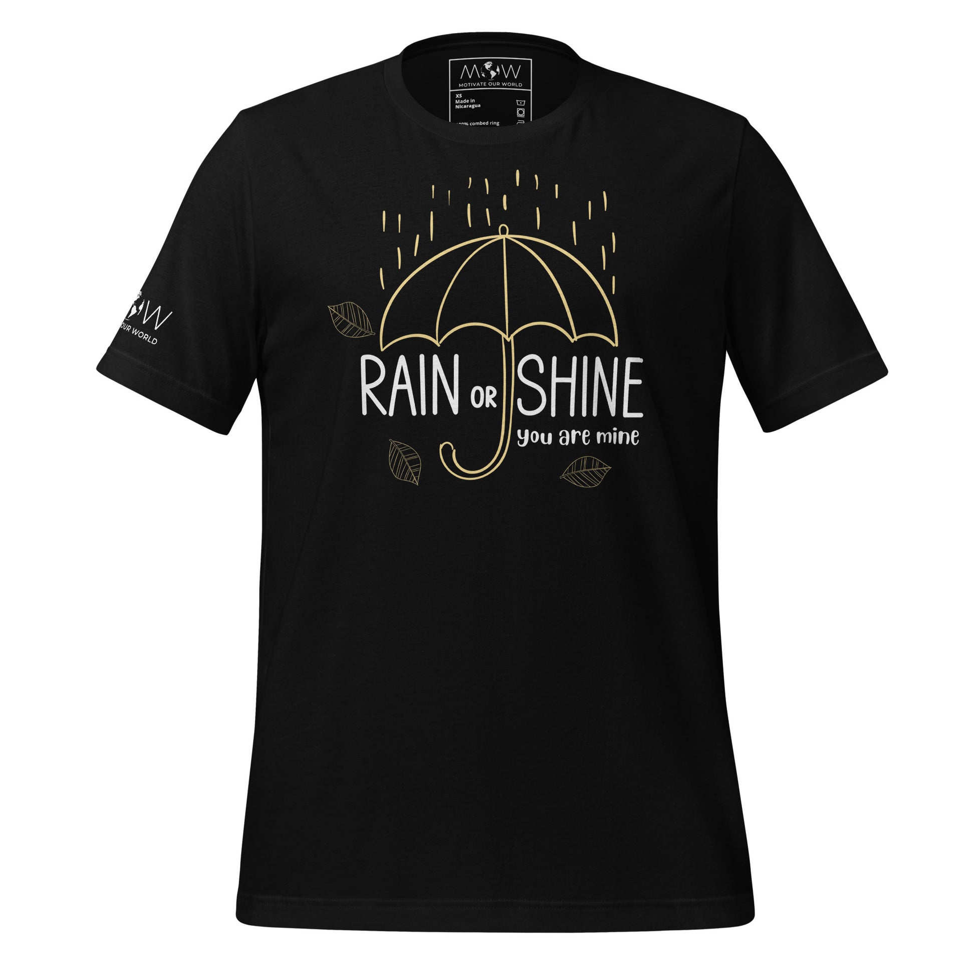 Rain or Shine Black Motivational Men's T-Shirt
