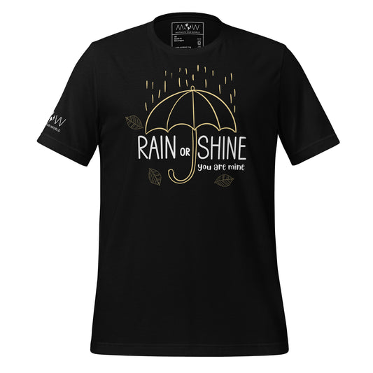 Rain or Shine Black Motivational Men's T-Shirt