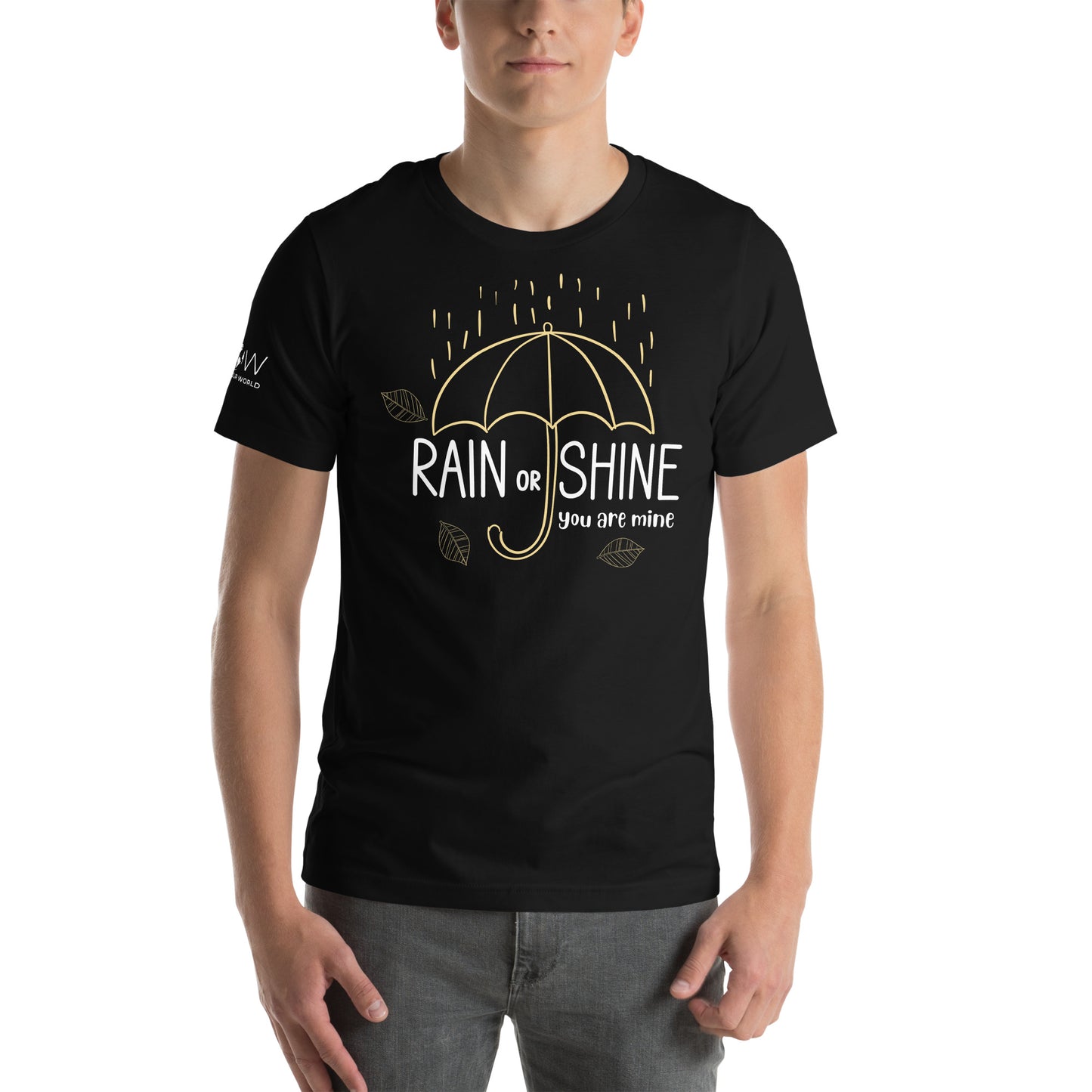 Rain or Shine Black Motivational Men's T-Shirt
