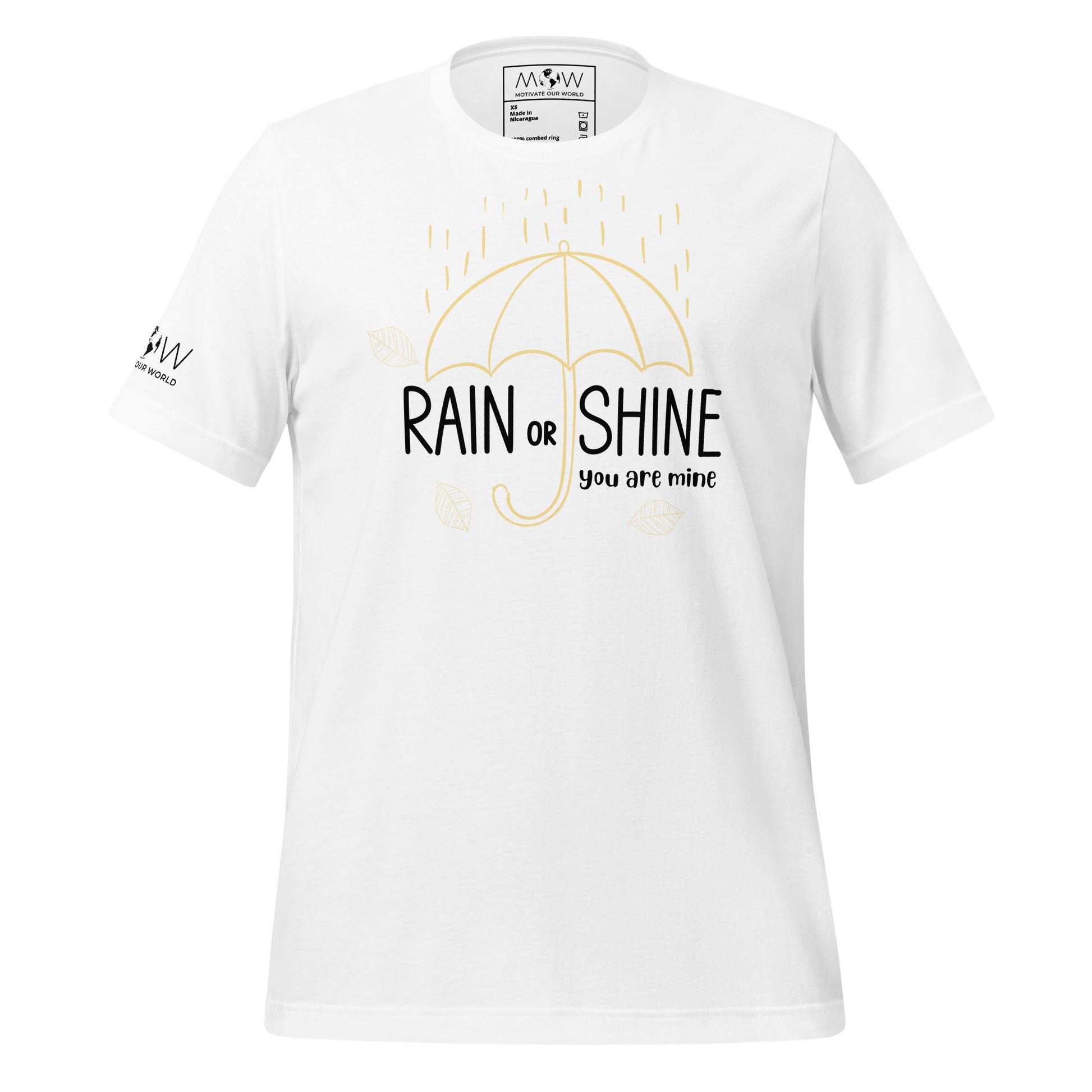 Rain or Shine White Motivational Men's T-Shirt