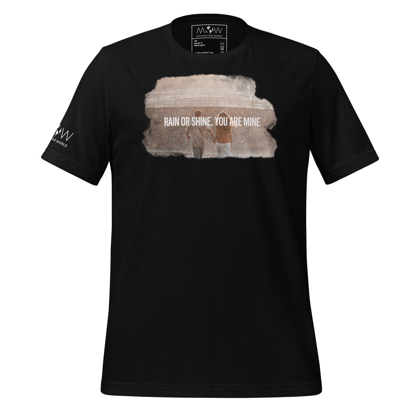 Rain or Shine You Are Mine Black Motivational Men's T-Shirt