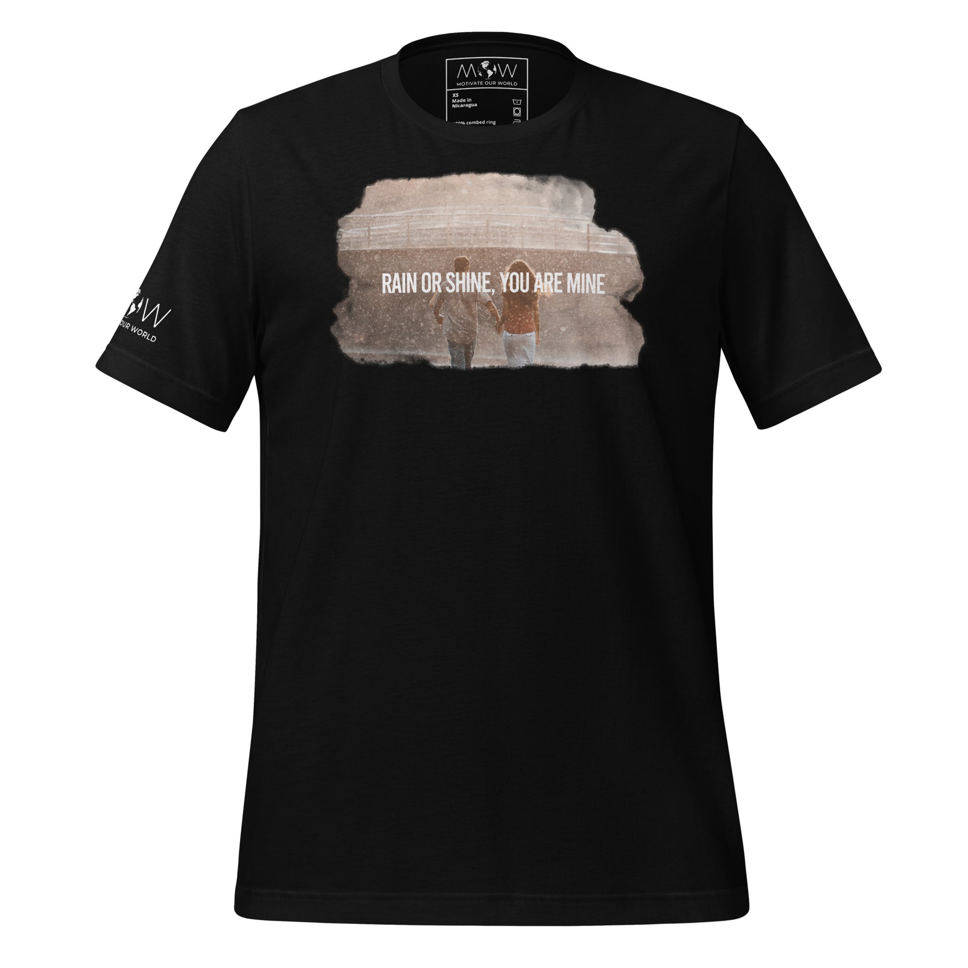 Rain or Shine You Are Mine Black Motivational Men's T-Shirt