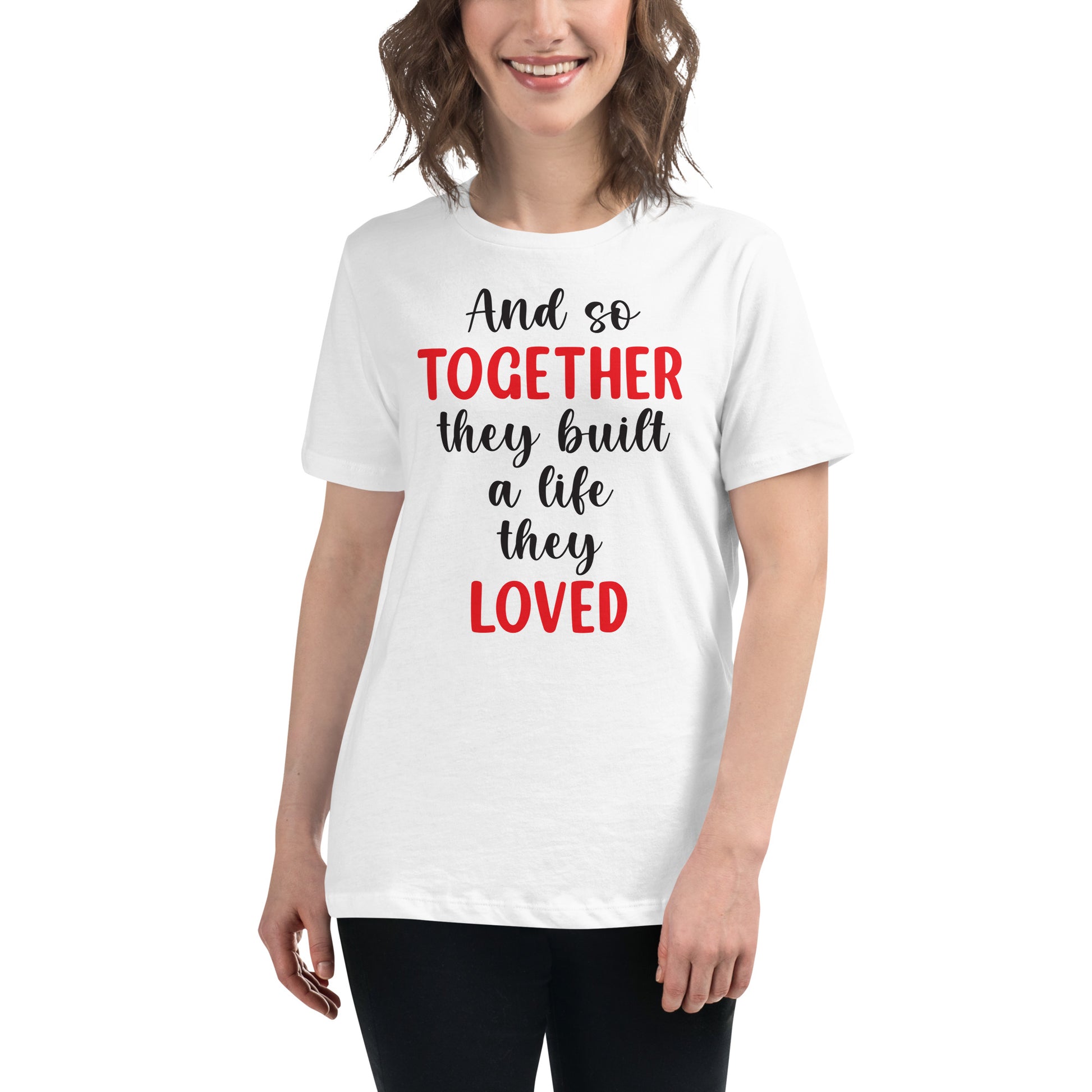 "Rain or Shine, You Are Mine" White Motivational Women’s T-Shirt Lifestyle