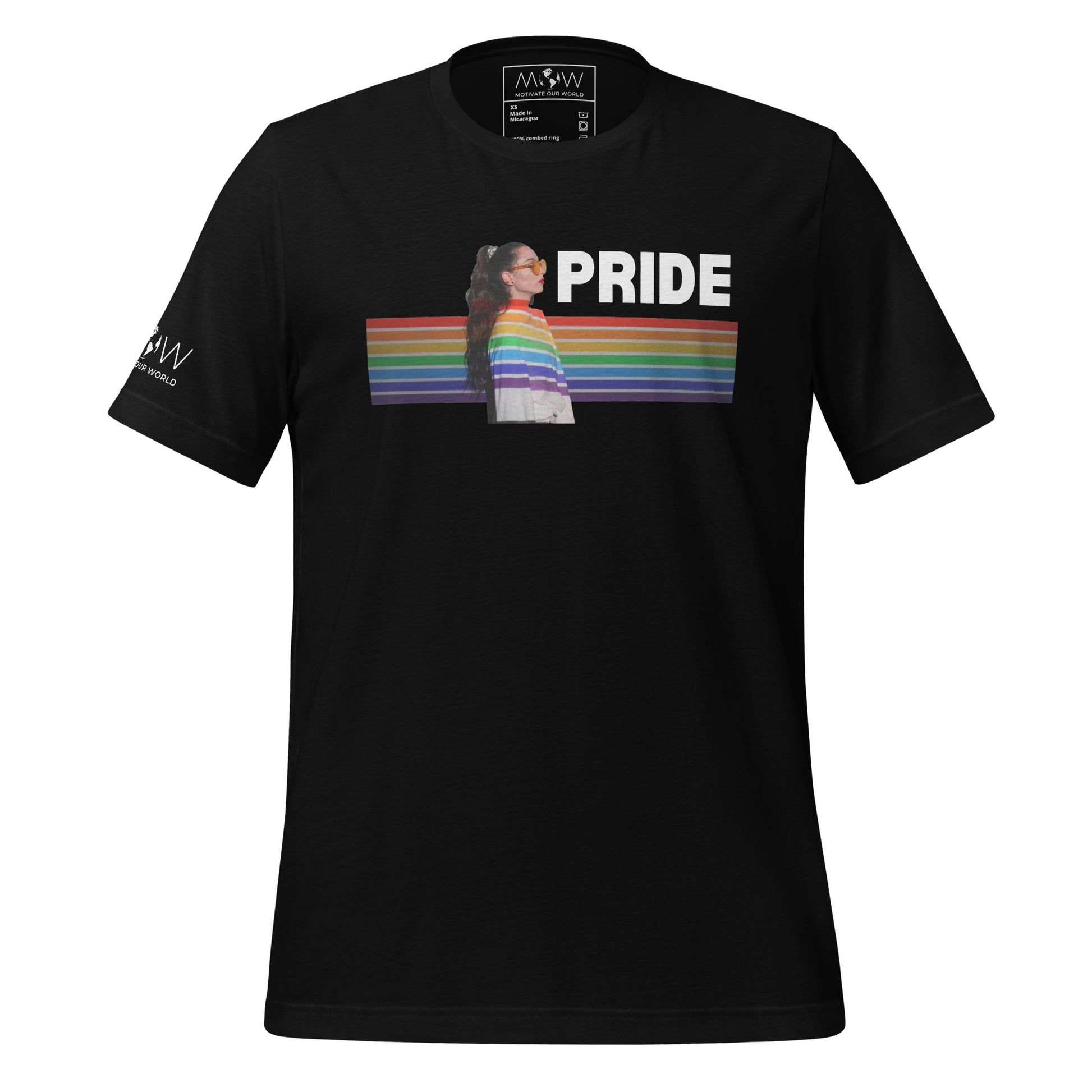 Rainbow Reflection Pride Black Motivational Men's T-Shirt