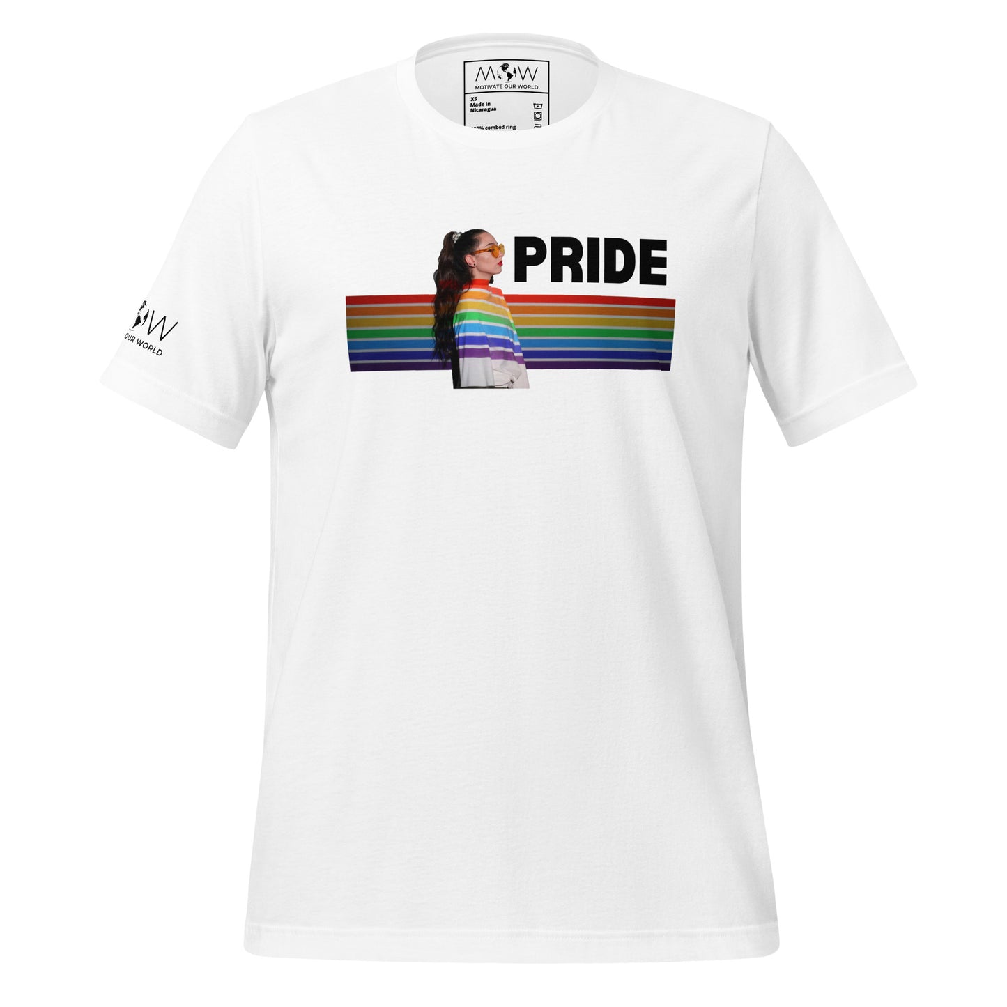 Rainbow Reflection Pride White Motivational Men's T-Shirt