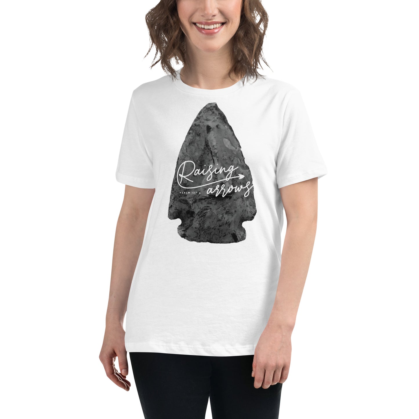 Raising Arrows - Arrowhead Edition White Motivational Women’s T-Shirt Lifestyle