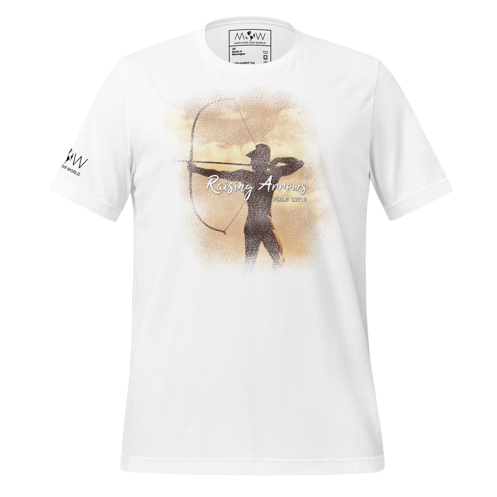Raising Arrows Archer - Psalm 127:4 Men's Motivational White T-Shirt