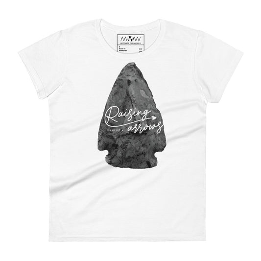 Raising Arrows Women’s Motivational White T-Shirt
