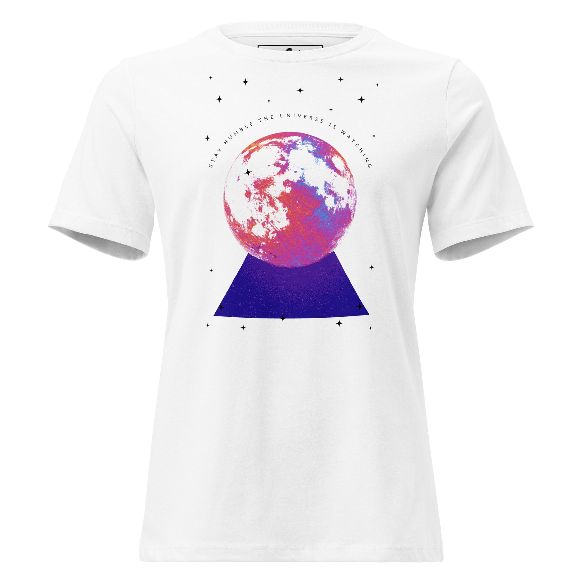 Reach For The Moon White Motivational Women’s T-Shirt