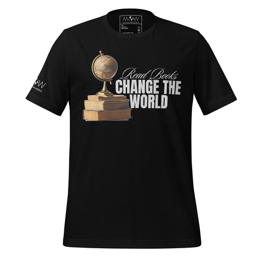Read Books Change the World – Globe Edition Black Motivational Men's T-Shirt
