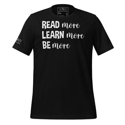 Read, Learn, Be More Inspirational Growth Black Motivational Men's T-Shirt