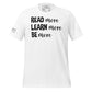 Read, Learn, Be More Inspirational Growth White Motivational Men's T-Shirt