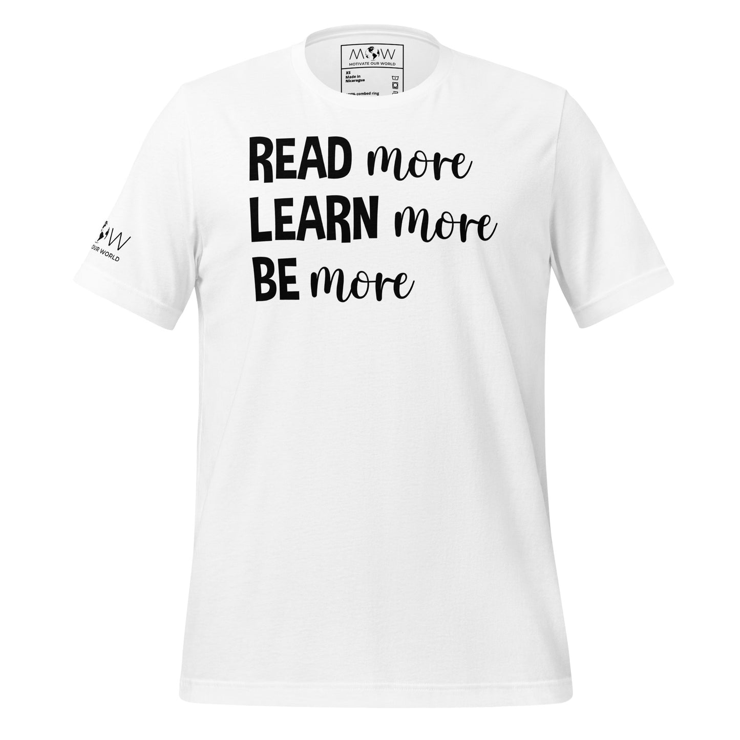 Read, Learn, Be More Inspirational Growth White Motivational Men's T-Shirt