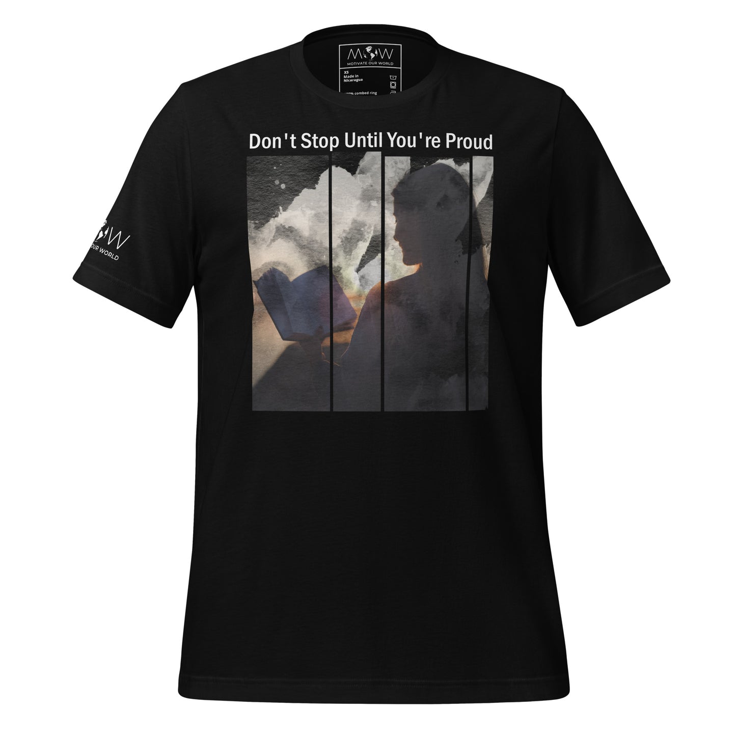 Read, Learn, Grow Men's Motivational Black T-Shirt