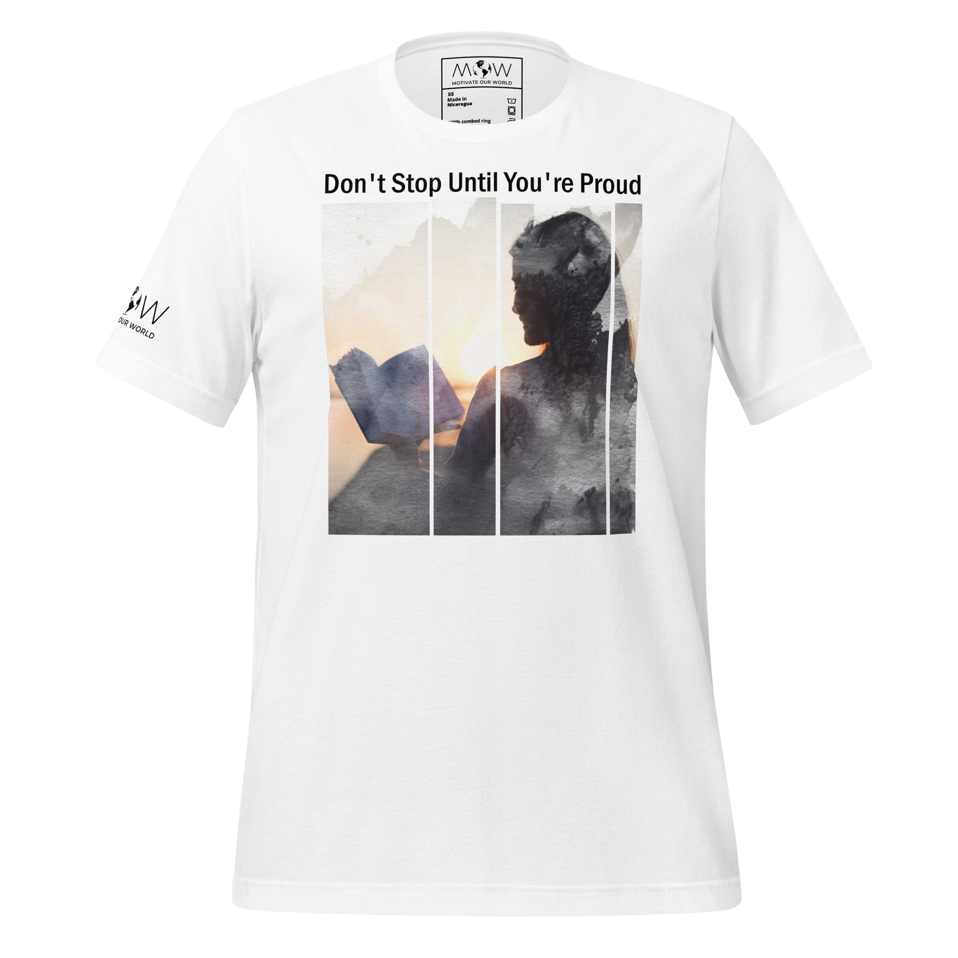 Read, Learn, Grow Men's Motivational White T-Shirt