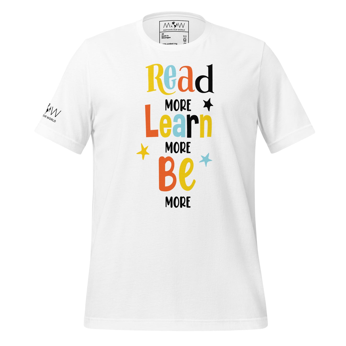 Read More, Learn More, Be More White Motivational Men's T-Shirt