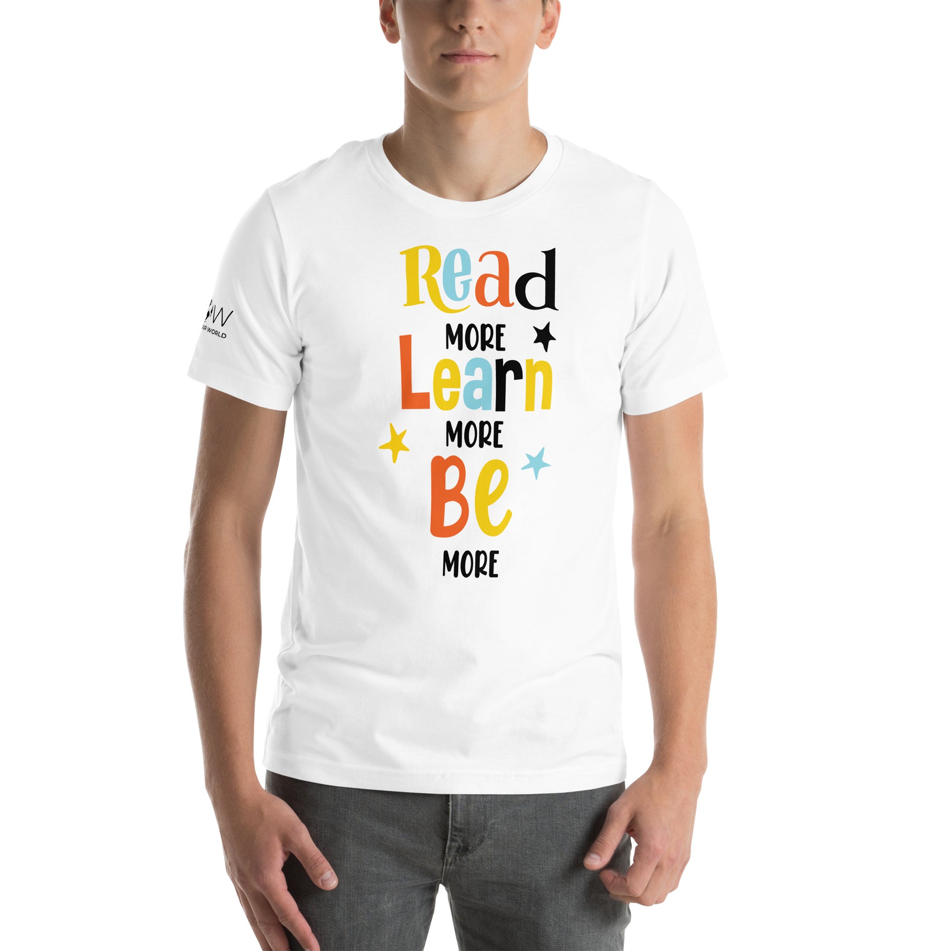 Read More, Learn More, Be More White Motivational Men's T-Shirt
