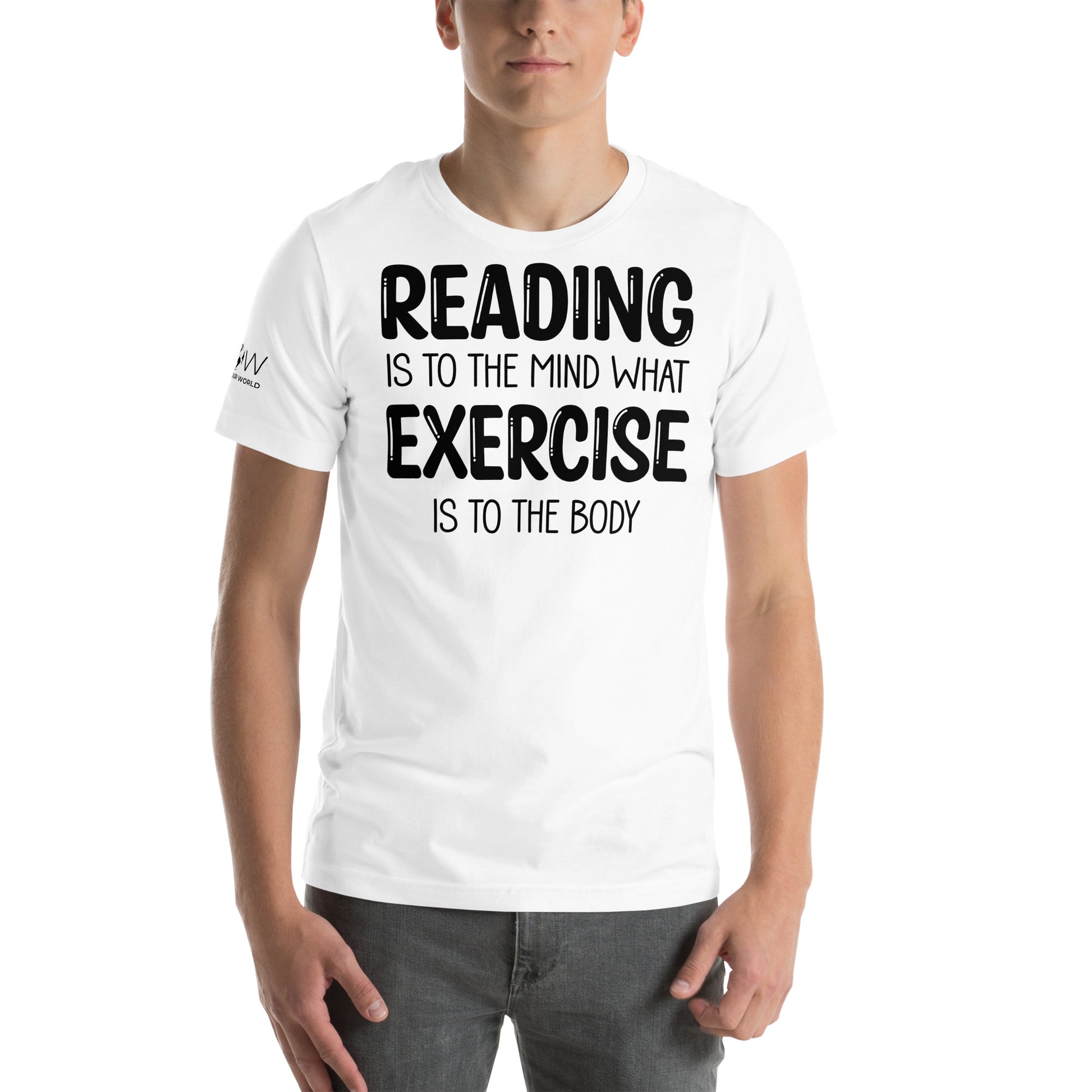 Reading_Exercise_Classic_Edition_White_Motivational_Men_s_T-Shirt