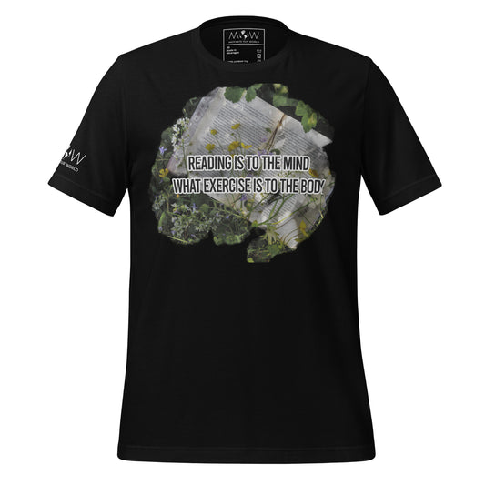 Reading & Exercise – Nature Edition Black Motivational Men's T-Shirt