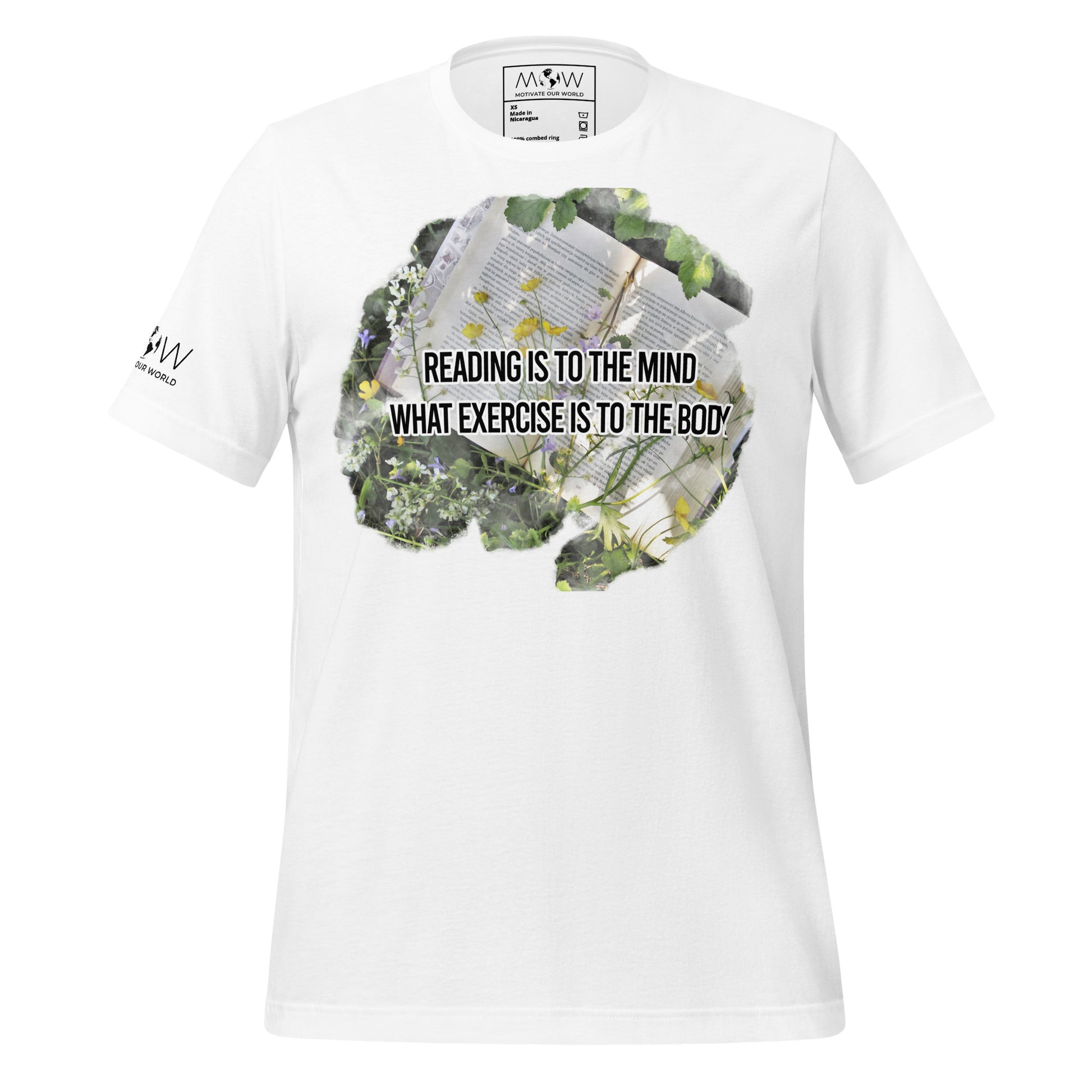 Reading & Exercise – Nature Edition White Motivational Men's T-Shirt