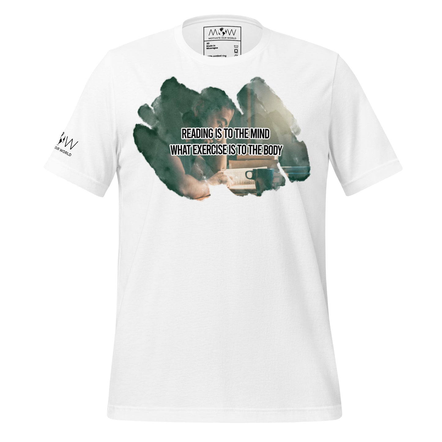 Reading & Exercise – Study Grind Edition White Motivational Men's T-Shirt