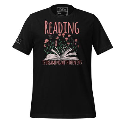 Reading Is Dreaming Black Motivational Men's T-Shirt