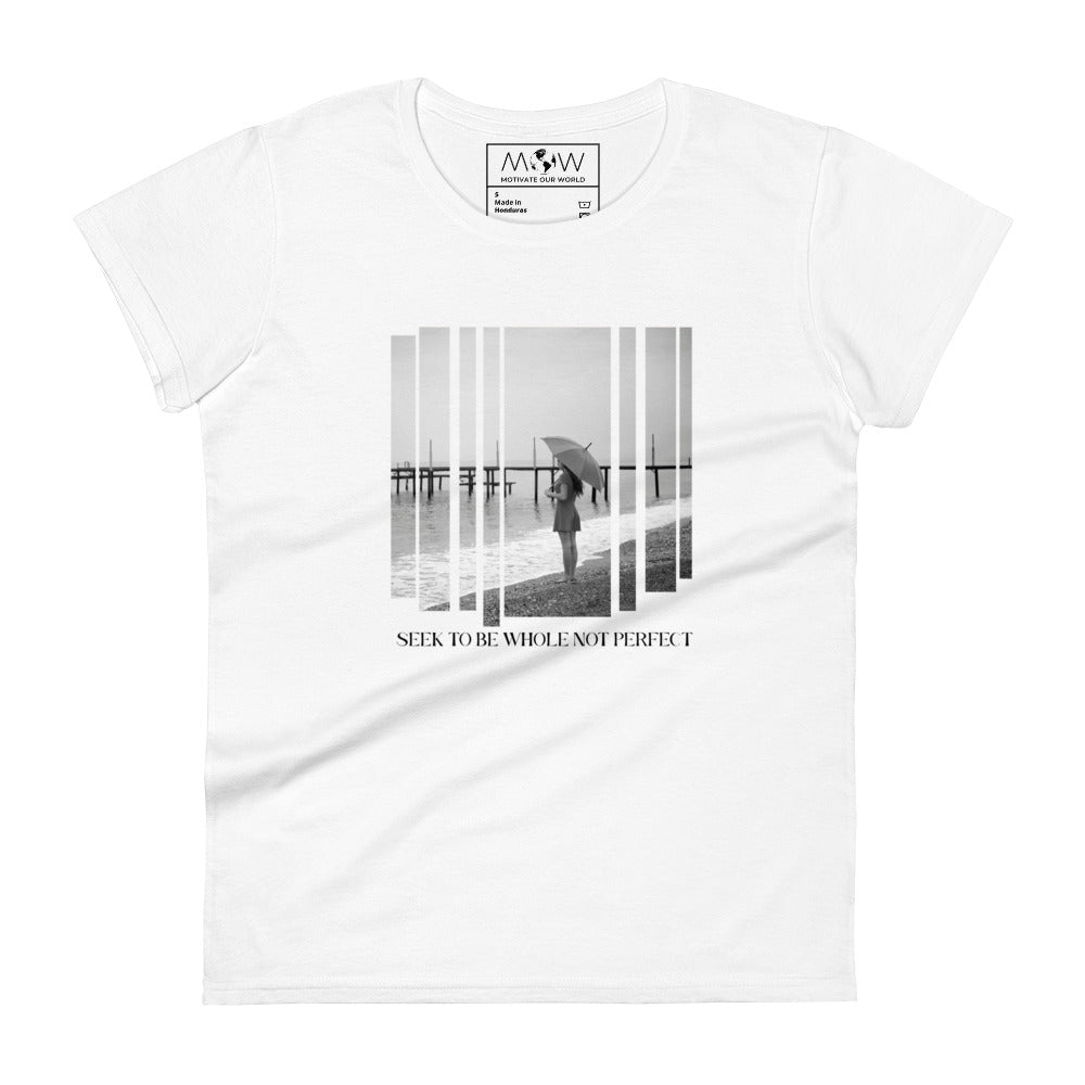 "Reflections of Strength" Women’s Motivational White T-Shirt