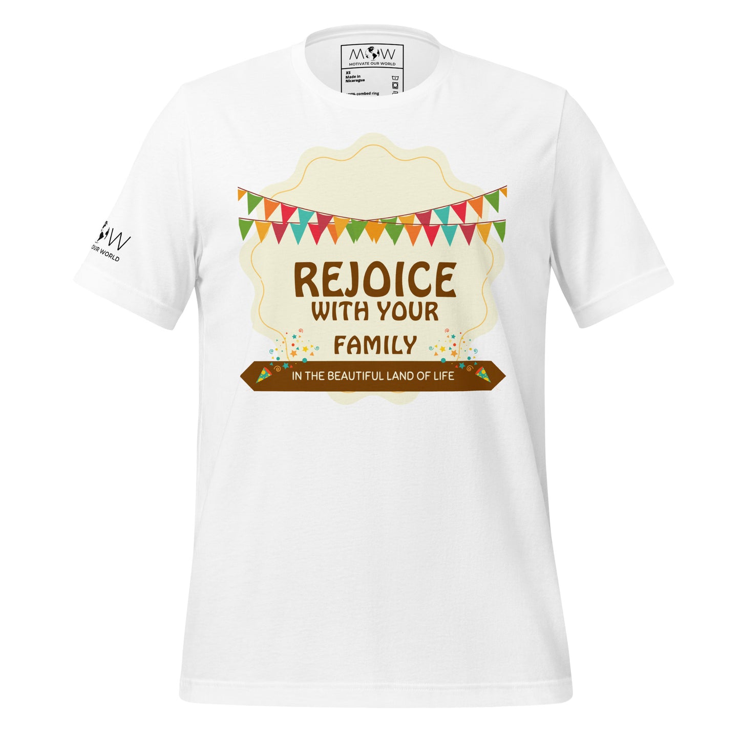 Rejoice With Your Family White Motivational Men's T-Shirt