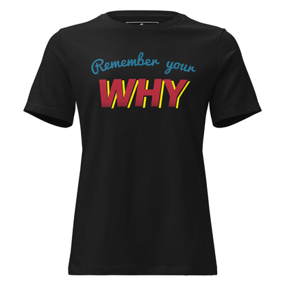 Remember Why Black Motivational Women’s T-Shirt