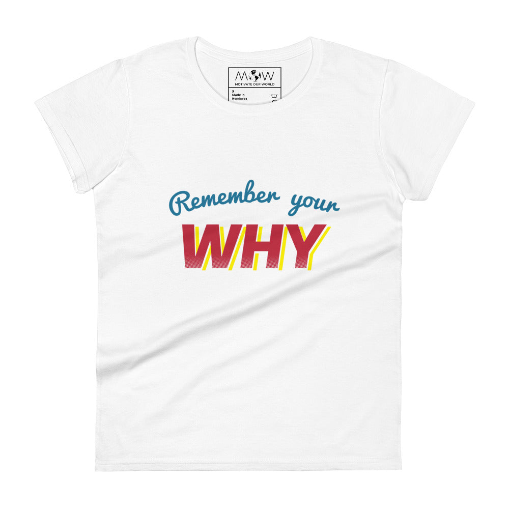 Remember Why Women’s Motivational White  T-Shirt