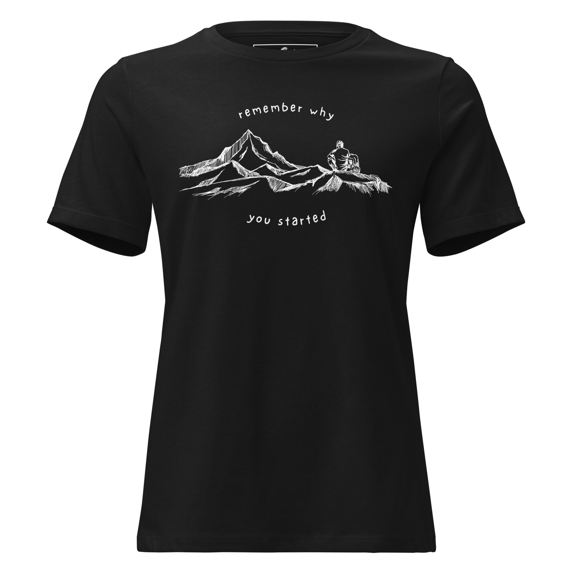 Remember Why You Started Black Motivational Women’s T-Shirt