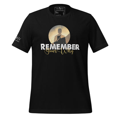 Remember Your Why Men's Motivational Black T-Shirt