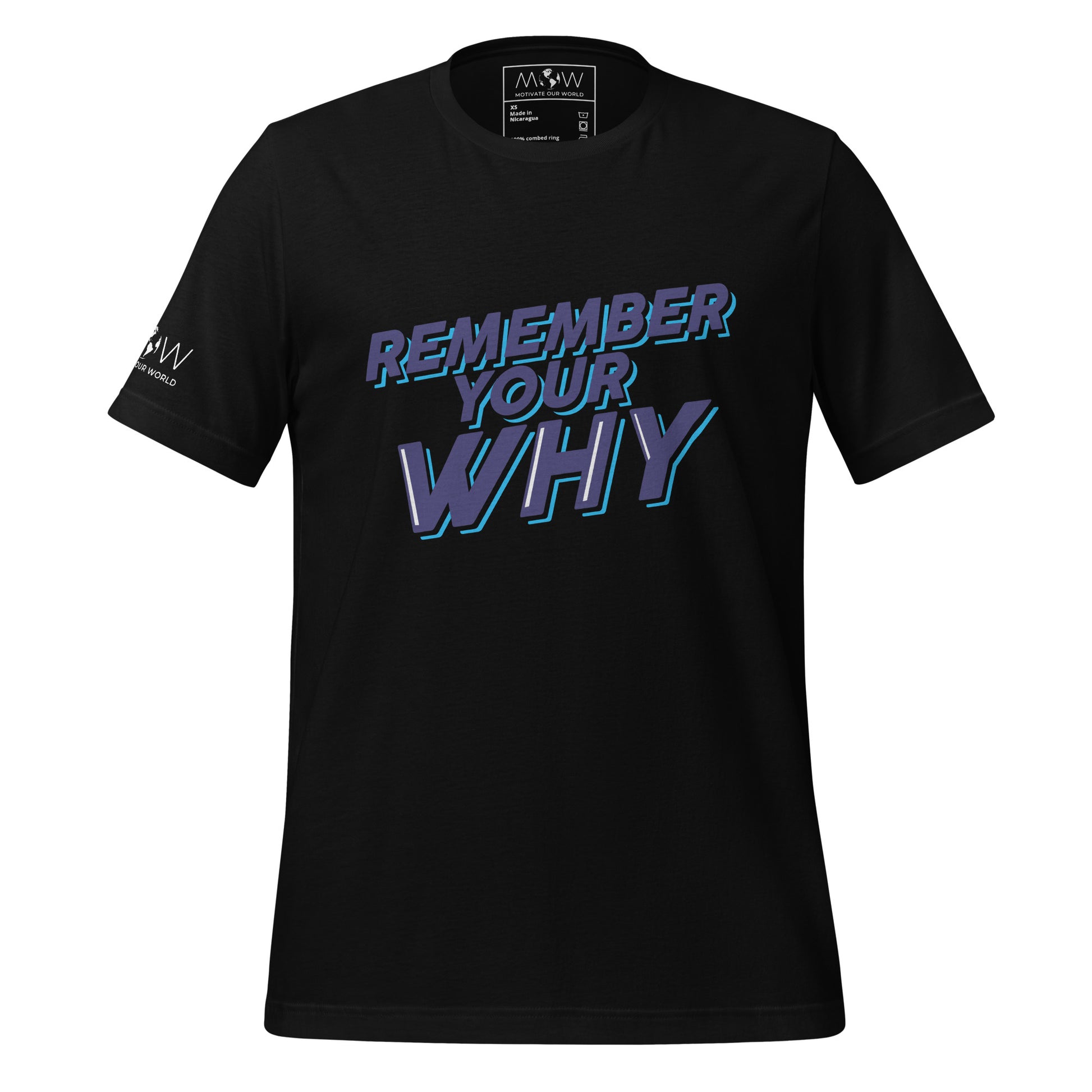 Remember Your Why Men's Motivational Black T-Shirt