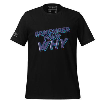 Remember Your Why Men's Motivational Black T-Shirt