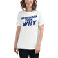 Remember Your Why White Motivational Women’s T-Shirt Lifestyle
