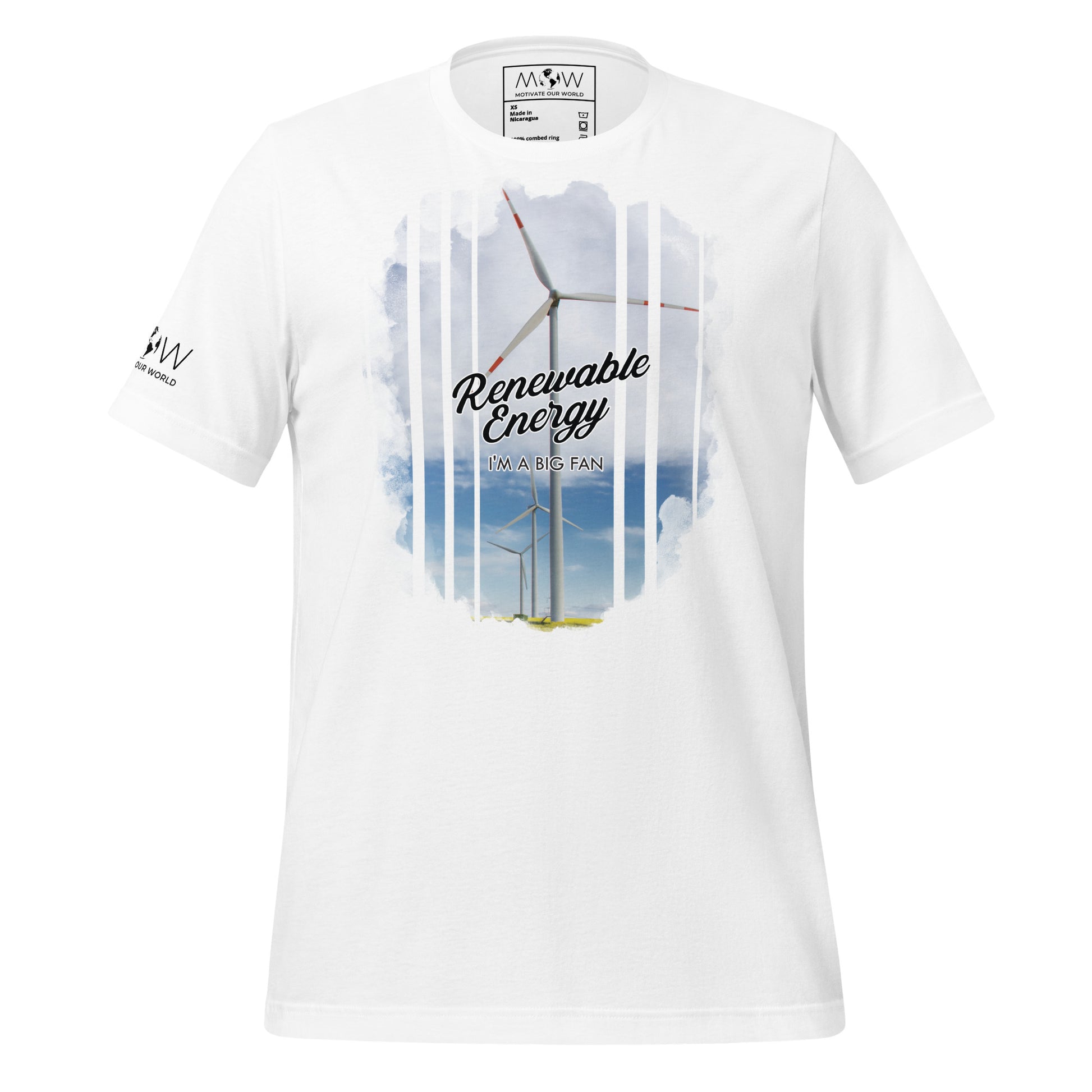 "Renewable Energy - I'm a Big Fan" Men's Motivational White T-Shirt