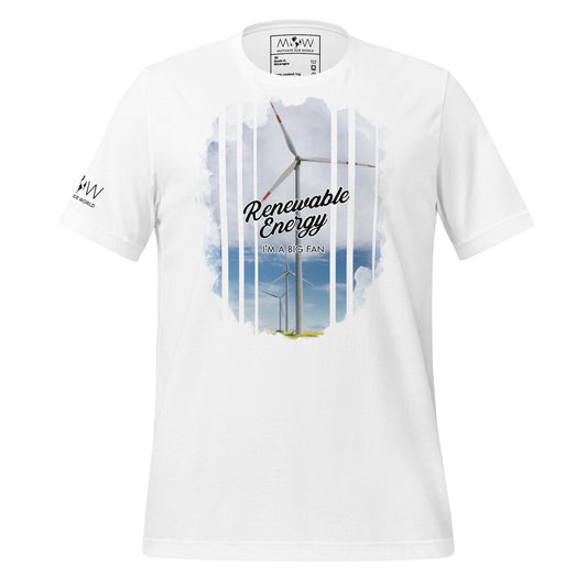 "Renewable Energy - I'm a Big Fan" Men's Motivational White T-Shirt