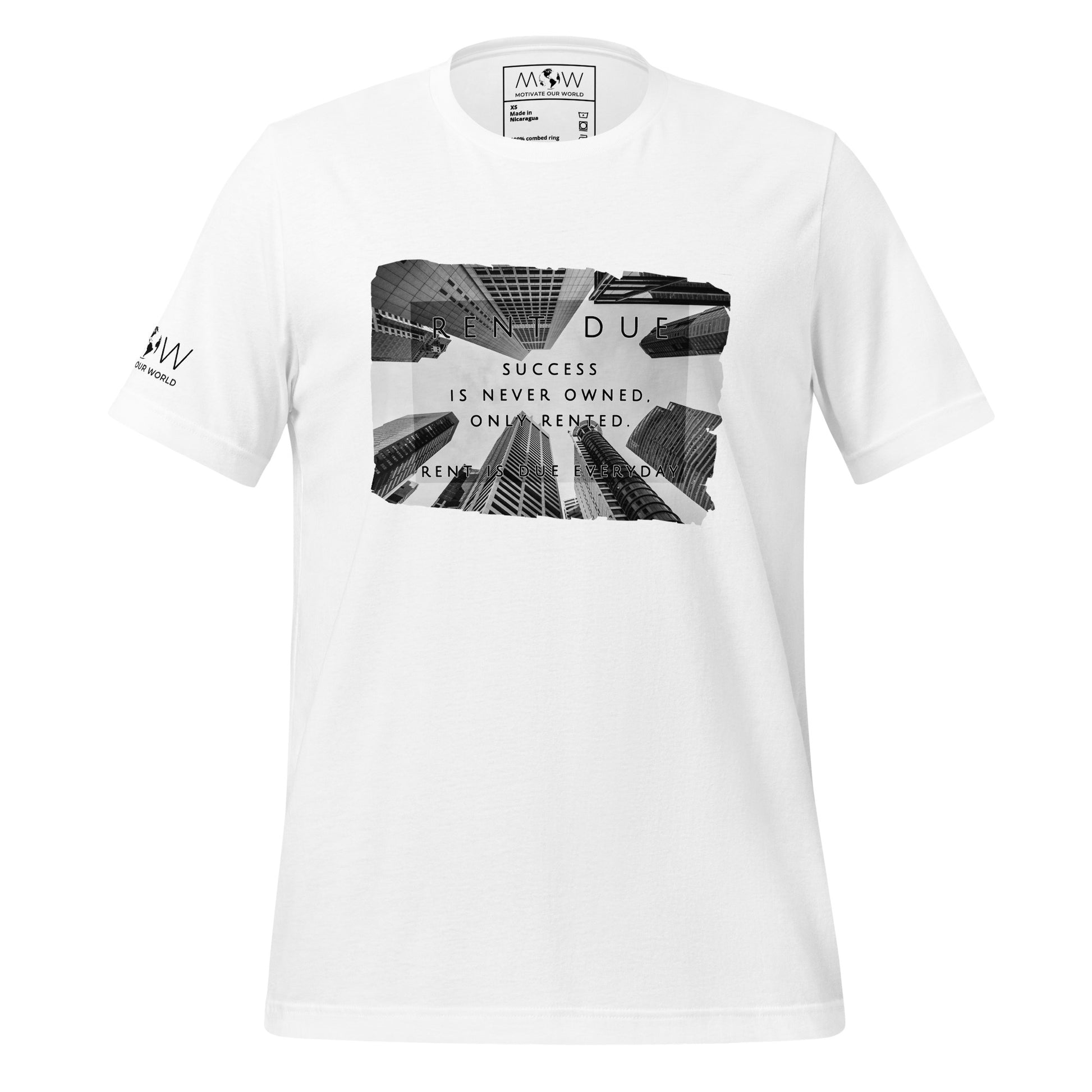 Rent Due Men's Motivational White T-Shirt 