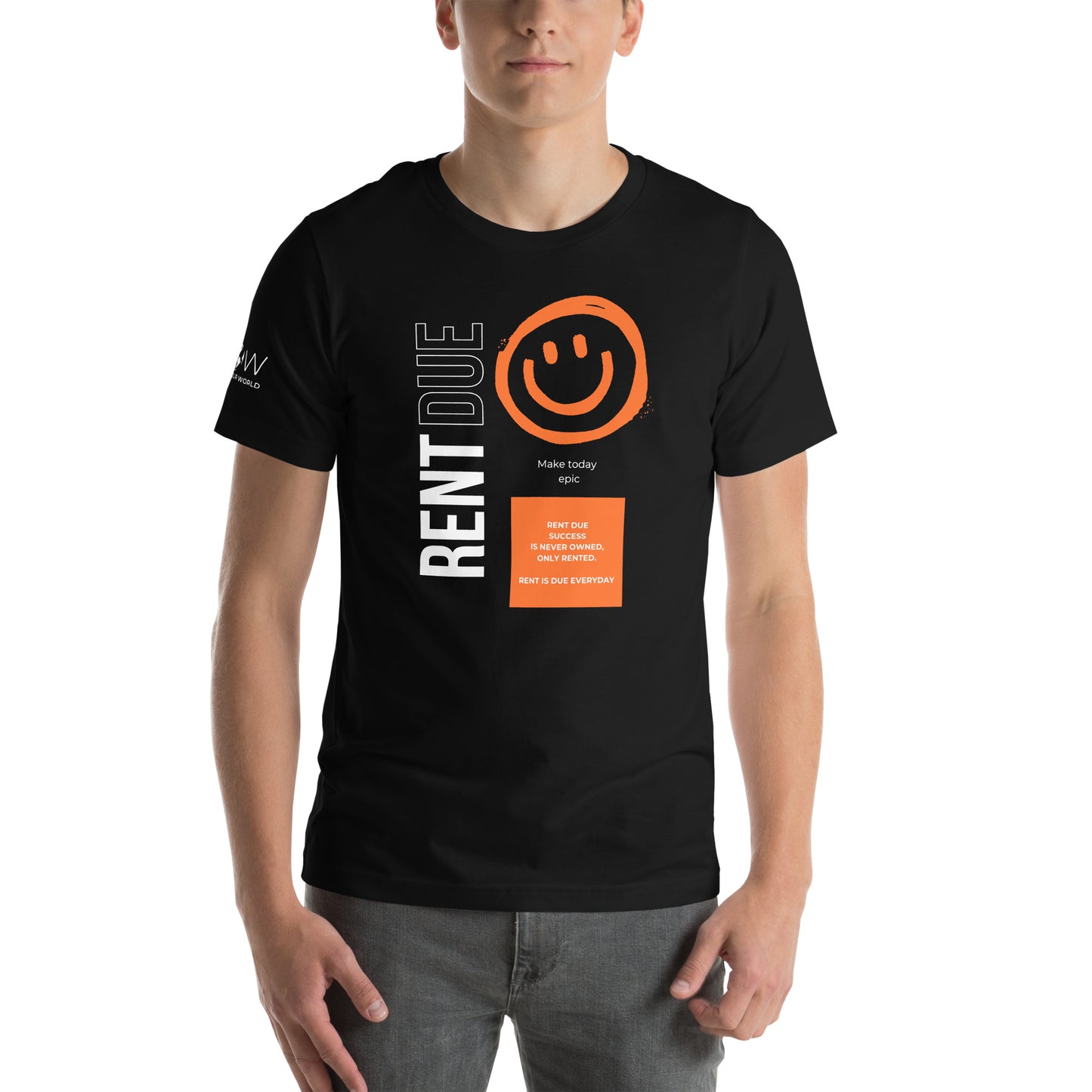 Rent Is Due Men's Motivational Black T-Shirt