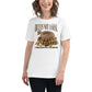 "Rich Is Not a Goal – Gold Coin Edition" White Motivational Women’s T-Shirt Lifestyle