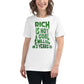"Rich Is Not a Goal" White Motivational Women’s T-Shirt Lifestyle